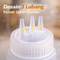 Gambar Botol Saus 3 Lubang Anti Bocor Squeeze Bottle Food Grade Putih 350ml 450ml 650ml Multifungsi untuk Saus Mayones Kecap Minyak - 350ML dari YILIN OFFICE STORE Kab. Tangerang 5 Tokopedia