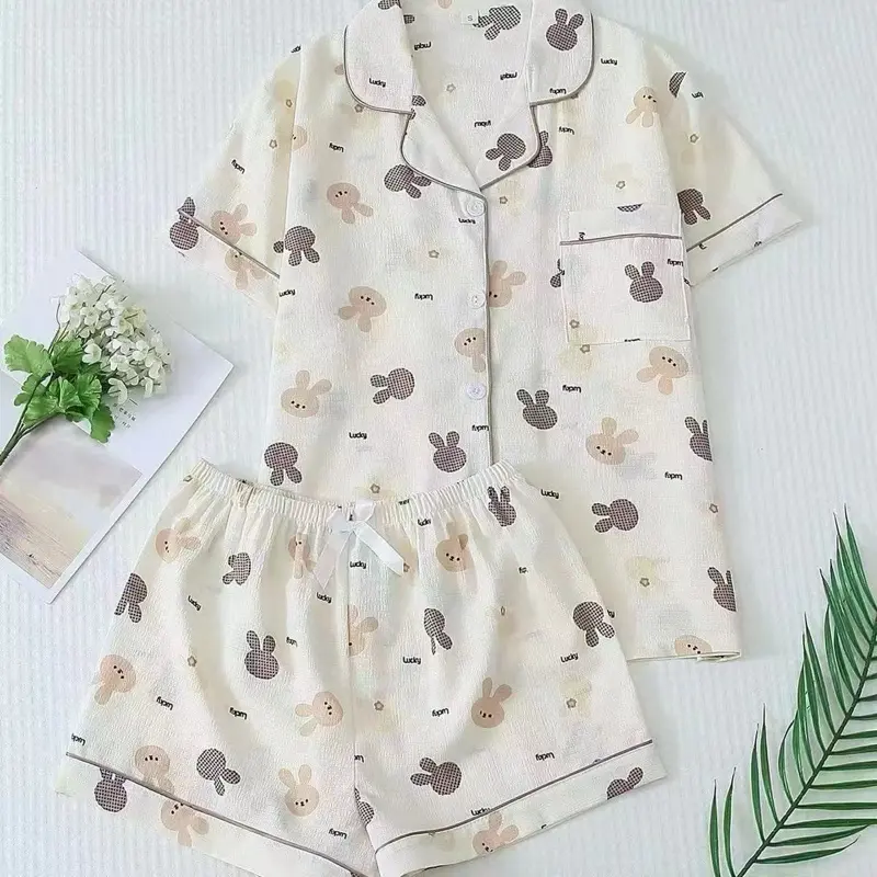 PIYAMA HOT PANTS Setelan lengan pendek celana  pendek  - Setelan wanita baju tidur Dewasa Top