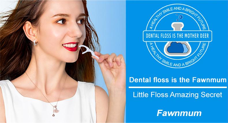 Product Introduction of Fawnmum 100PCS Twin-line Dental Flossers Disposable Toothpick Fresh Breath Interdental Cleaning Stick For Oral Hygiene floss 11