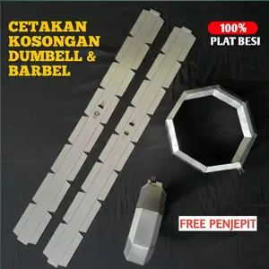 Cetakan Dumbell dan Barbel Kosongan Berkualitas Untuk Work Out Free Penjepit