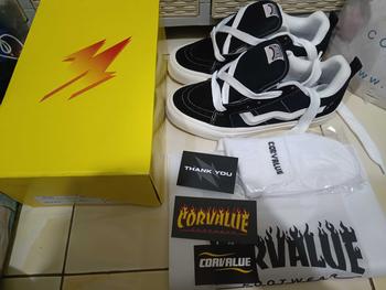 Product Review of Corvalue - Sepatu Sneakers Unisex Pria Wanita Otaru Black White Shoes Casual Sneakers Hitam from ᮛ**ᮔ 0