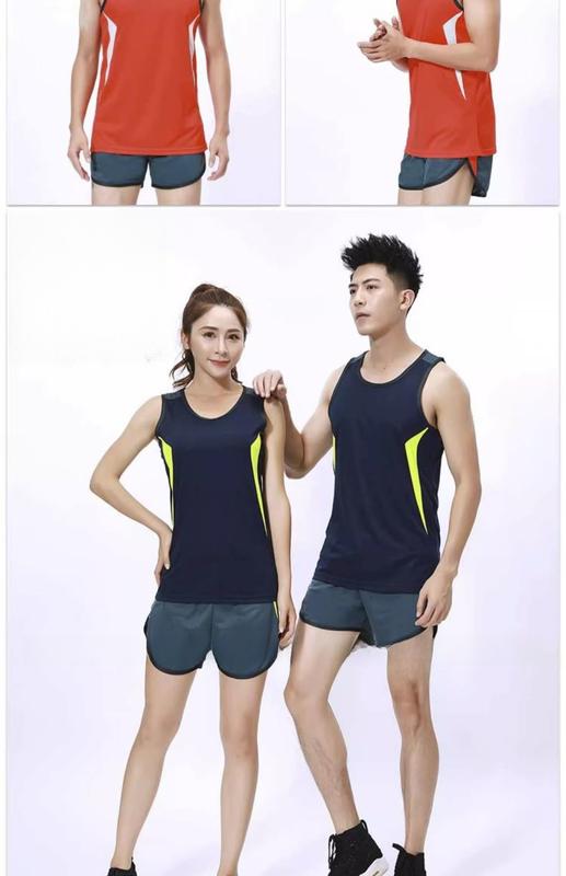 Product Introduction of Track and Field Training Wear Competition Customization Track Suit Marathon Suit Vest Sleeveless Quick-Drying Sports Running 13