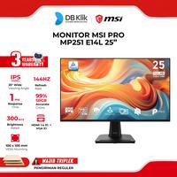 Gambar Monitor MSI PRO MP251 E14L 25" FHD IPS 144Hz 1ms HDMI VGA - KHUSUS OJOL dari DBKlik Indonesia Kota Administrasi Jakarta Pusat 1 Tokopedia