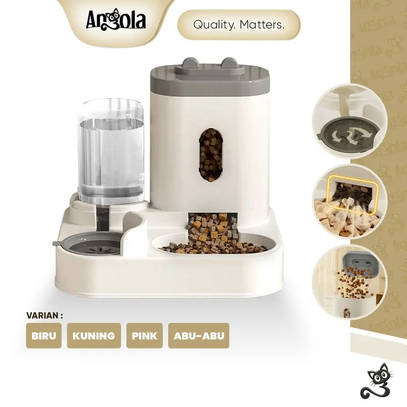 Angola Shop Tempat Makan & Minum Otomatis Kucing Anjing M07 Automatic Pet Feeder / Pet Feeder Hewan Peliharaan 0