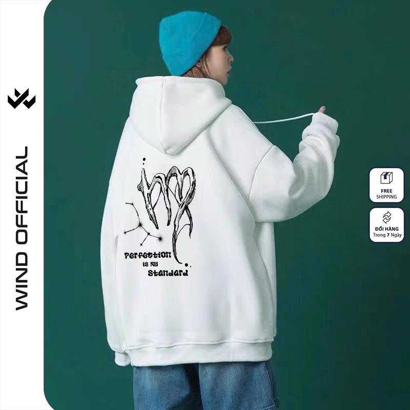 Áo hoodie WIND Cung Hoàng Đạo Zodiac unisex form rộng mang lại May Mắn thời trang nam nữ nỉ bông oversize