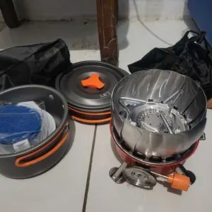Paket Hemat Alat Masak Panci & Kompor Mawar Kemping Gunung. Camping Stove & Cooking Set Outdoor
