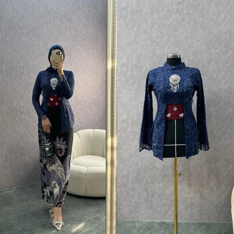 Kebaya Ayu Couple Sarimbit Batik Modern Set Kebaya Kutu Baru Premium Kebaya Kondangan Engagement Couple Lamaran 2