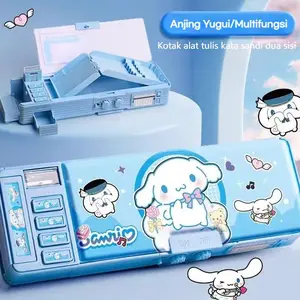 (READY&ORI) Cinnamoroll/Kapibara Tempat pensil multifungsi dengan kunci kata sandi dengan nilai penampilan tinggi untuk siswa sekolah dasar