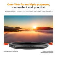 Gambar KNF Concept 40.5mm 2in1 CPL + ND2-ND32 Variable ND C Series Fader Plus CPL Circular Polarizing Filter KNF Concept dari Astra Foto Kota Administrasi Jakarta Pusat 4 Tokopedia