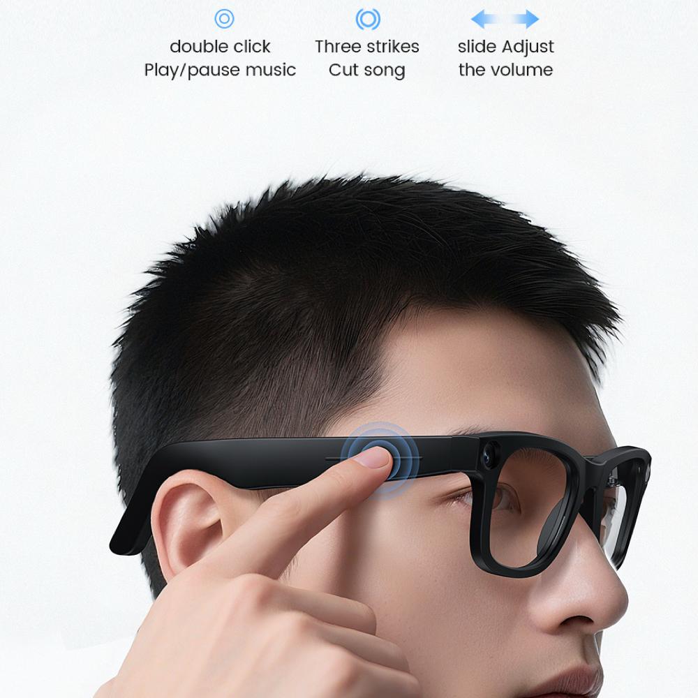 AI Real-Time Translation Smart Glasses 800W Camera 1080P Video Recording Anti-Shake Smart Image Recognition Music Sunglasses Men - Image 2