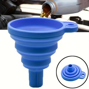 Embudo de silicona plegable, embudo portátil para transferencia de líquidos, embudo multiusos para cambio de aceite del automóvil, cocina y combustibles/líquidos — sin BPA y fácil de limpiar