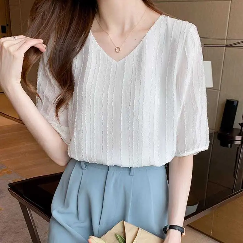 CALISSA FASHION BISA COD BLOUSE/ATASAN WANITA KANTOR/OFFICE STYLE KOREA LENGAN PENDEK MODEL SOFIA 3
