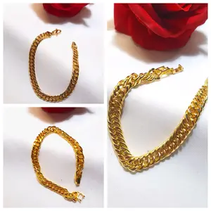 GELANG RANTAI POLOS SISIK NAGA LAPIS EMAS ANTI GATAL | GELANG RANTAI POLOS ELEGANT CANTIK | GELANG MURAH TERLARIS Bracelets