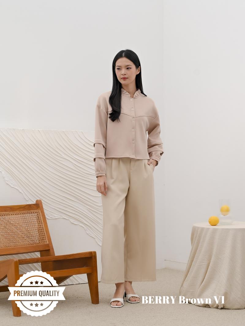 Product Introduction of Cammomile NEW BERRY outer corduray lengan polos 2307011 atasan wanita kekinian jaket wanita korean style 34