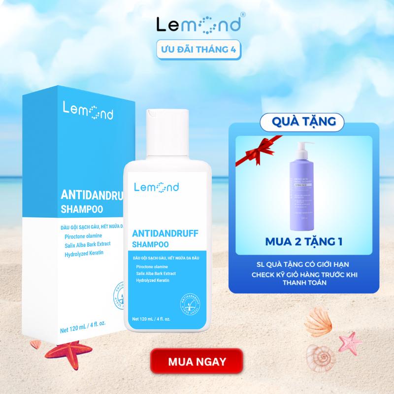 Dầu Gội LEMOND ANTIDANDRUFF SHAMPOO Giúp Hỗ Trợ Giảm Gàu, Nấm Ngứa Da Đầu Chai 120ml