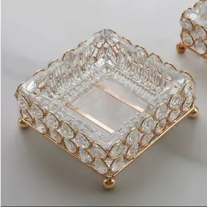 Nexxio Asbak Kaca Kristal Tebal / Hiasan Ruang Tamu Kristal / Dekorasi Ruangan Asbak Kaca