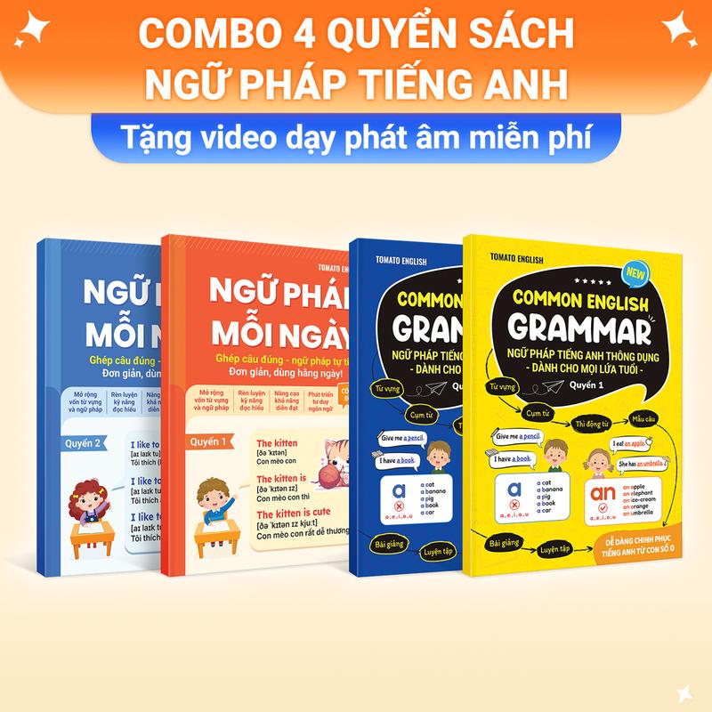 Bí Kíp Ghép Câu Tiếng Anh Chuẩn + SÁCH LUYỆN NGỮ PHÁP TIẾNG ANH TIỂU HỌC