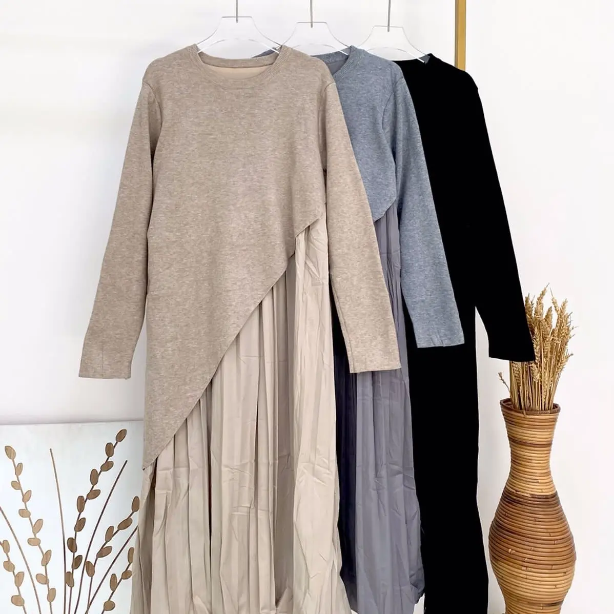 Alea longdress knit import Baju Casual