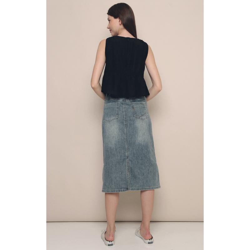 Kelly Ruche Tie Blouse Black (Hollyhoque) 4