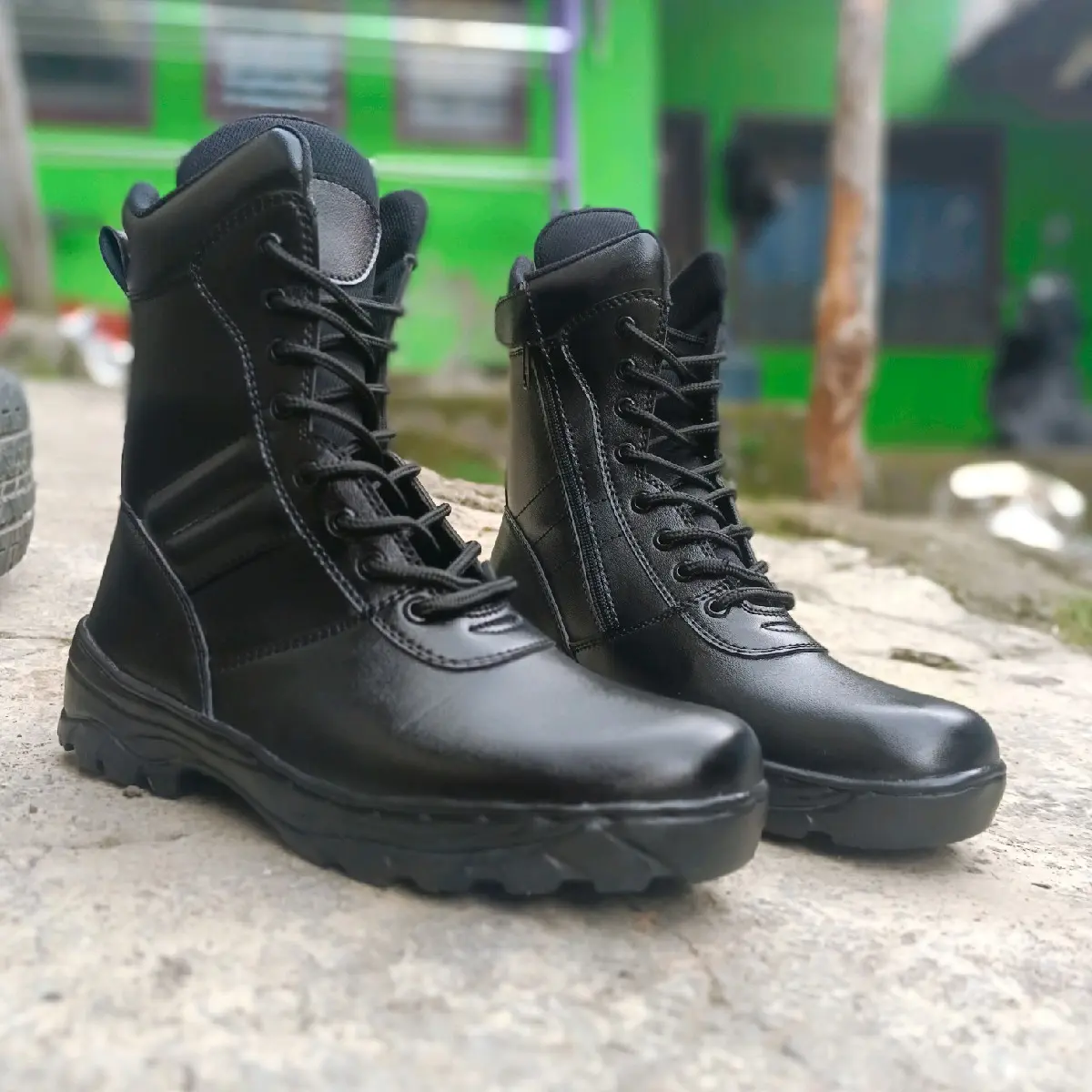 sepatu pdl sfty ujung besi jatah lama termurah Titanium Waterproof sepatu  tentara