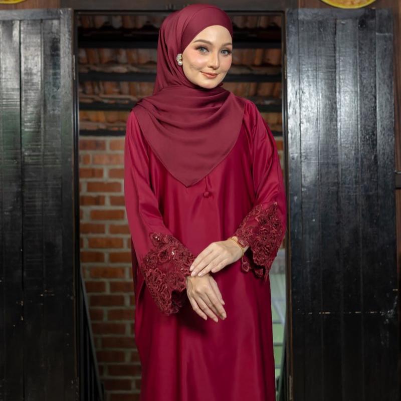 KURUNG YASMEEN CUTTING LOOSE BAGGY MATERIAL PEARLS SKIN ADA LACE HUJUNG TANGAN 3