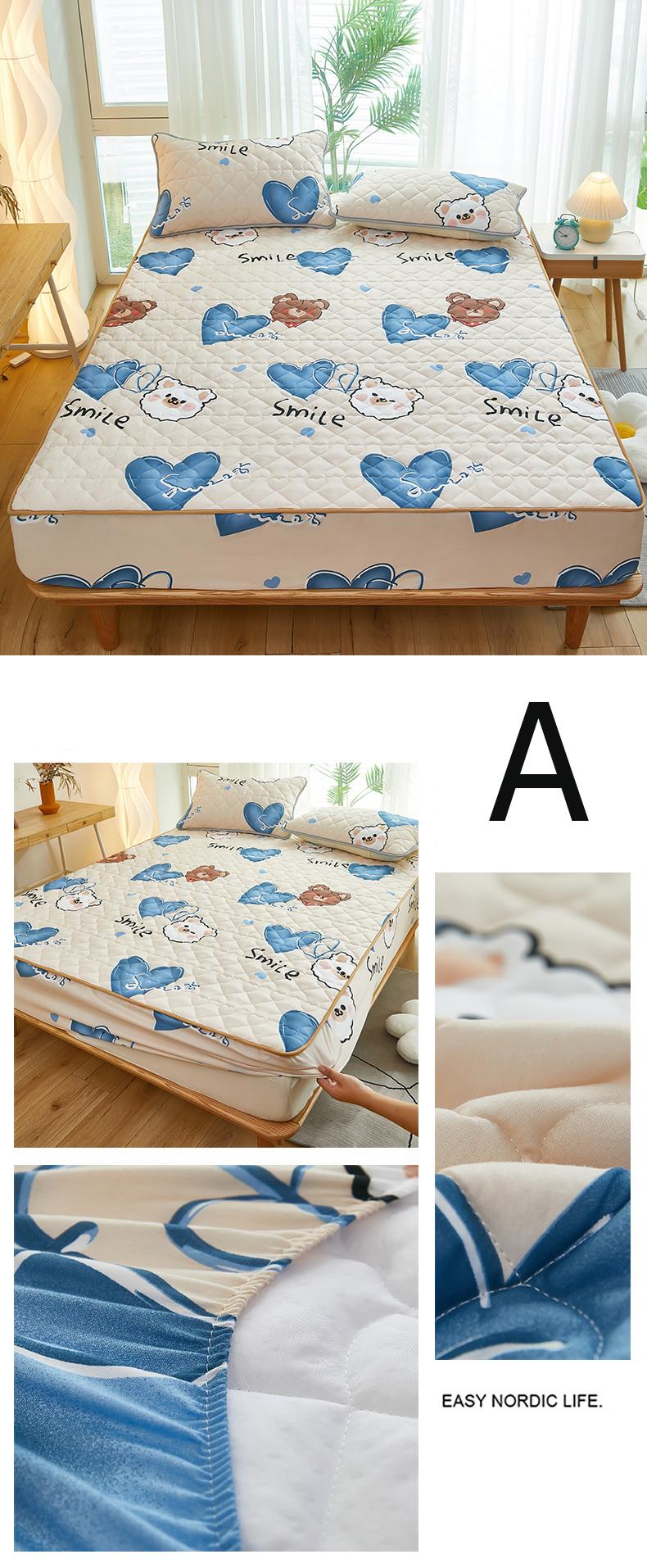 Product Introduction of SUNLIGHT HOME Waterproof Bedsheet 9 Colors,Multi Patterned Bed Sheet,Solid Color Fitted Sheet,Breathable Mattress Cover 12