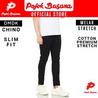 Gambar Pojok Busana DMDK Chino Pants Slim Fit Pria - Bawahan Celana Panjang Premium Cotton Stretch - Black - SLIM, 30 dari Pojok Busana Store Kota Administrasi Jakarta Utara 4 Tokopedia