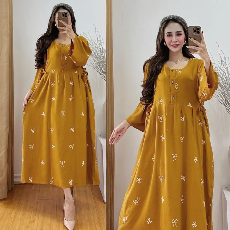 Saerah - Daster Jumbo Terbaru 2025 - Busui Bumil Kancing Depan - Rayon - Wanita 3