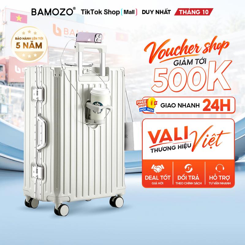 Vali Size Lớn 28 Khung Nhôm 9066 Nhựa PC Cao Cấp PC Nguyên Khối Chống Va Đập _9066