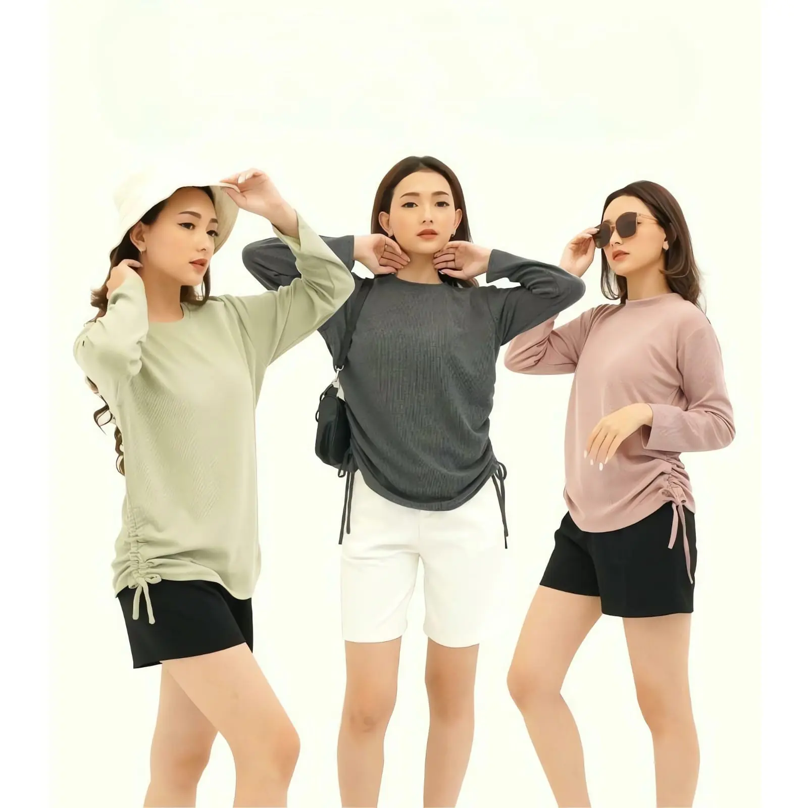 OLIVIA BLOUSE TALI SERUT DUA SAMPING KANAN & KIRI KEKINIAN DAN TERBARU
