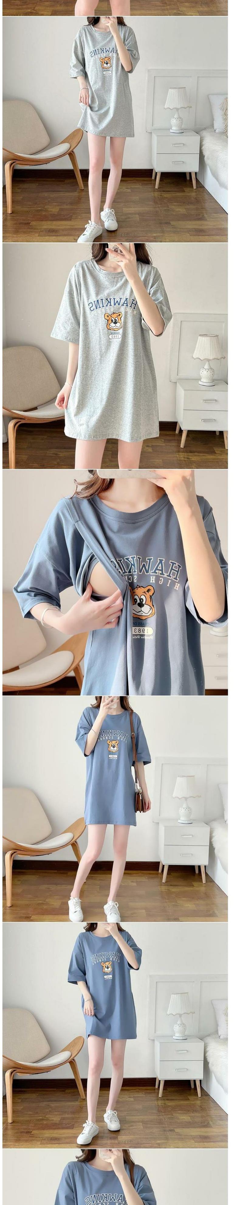 Product Introduction of เสื้อผ้าคนท้อง, ฤดูร้อน, เสื้อชั้นใน, เสื้อชั้นใน, แขนสั้น, ทรงหลวม, เหมาะสำหรับให้นมบุตร, สามารถสวมใส่ภายนอก, ฐานของเสื้อยืด strollerbaby21 นมผงเอส-26 สูตรผ่าคลอด รถเกี่ยวข้าวของเล่น แบบบังคับ s26 สีม่วง หมอนข้างคนท้อง รูปตัวc นมดูโกร สูตร3 6