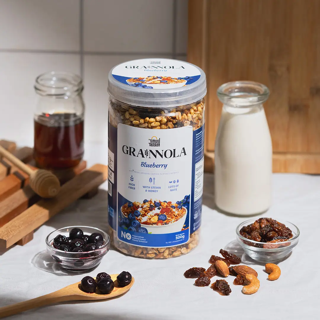 Granola Blueberry Kemasan Toples 500 gr Timur Tengah Cranberry Food Oatmeal