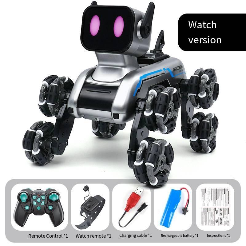 【Robot Dog】+Mainan Robot Mobil Listrik Mainan Remote Control Ganda Anjing Robot Pintar Anjing Mainan Anjing Mekanis Aksi Delapan Roda Toys 6
