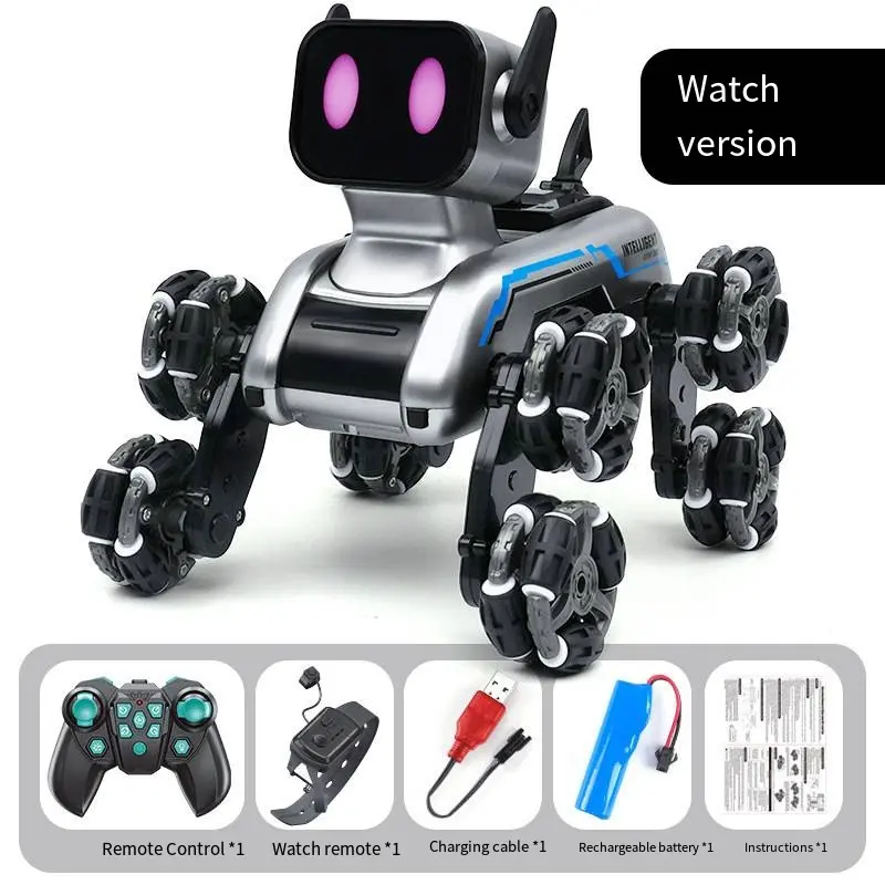 【Robot Dog】+Mainan Robot Mobil Listrik Mainan Remote Control Ganda Anjing Robot Pintar Anjing Mainan Anjing Mekanis Aksi Delapan Roda Toys 5