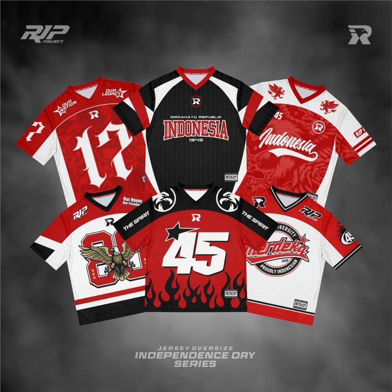 Baju Jersey Rugby KEMERDEKAAN 17 agustus 1945 - Streetwear Vintage ...