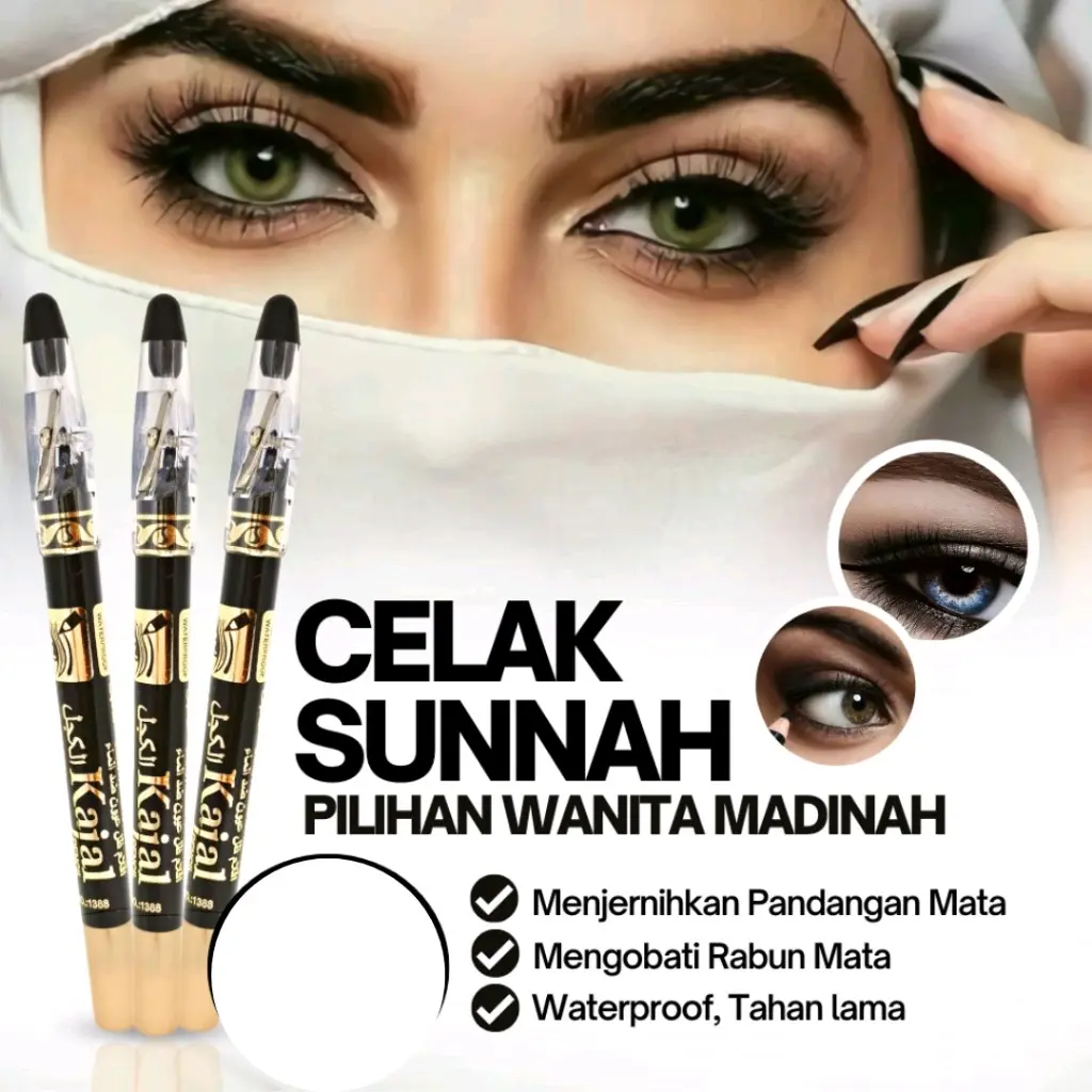 (grosir) celak kajal serut kayu hitam pekat (beli 3 free 1)