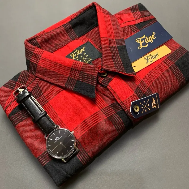 Kemeja Flanel Semi Woll Premium Lengan Panjang Model Kekikinian Oversize Hitam Motif Terlaris Unisex Pria 4