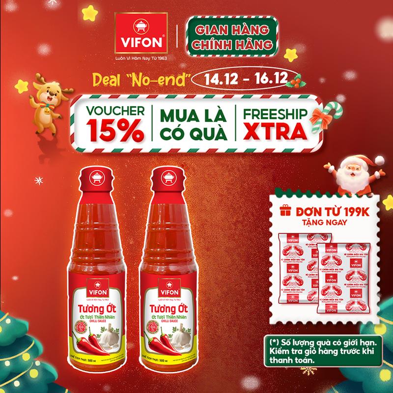   HOT 30%  Set 2  Set 5 Gia Vị Tương Ớt VIFON 500ml  Chai - Vị nguyên bản của ớt tươi 