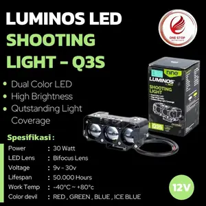【Garansi 10 tahun】100% Asli 35w LAMPU TEMBAK LASER/LAMPU TEMBAK MINI SQL 3 Mata/TANPA KIPAS/SUPER BRIGHT HI LO 35 WATT LAMPU TEMBAK MOTOR MOBIL/FOGLAMP SQL 3 MATA/Super Terang Full Aluminium Putih Kuning/Full Alumunium Premium