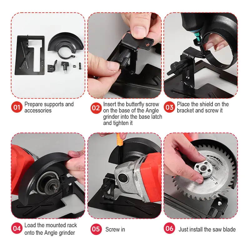 JLD Adaptor Gerinda Jadi Circular Saw Dudukan Gerinda Tangan Adjustable Angle Grinder Bracket Stand Holder multifungsi 2