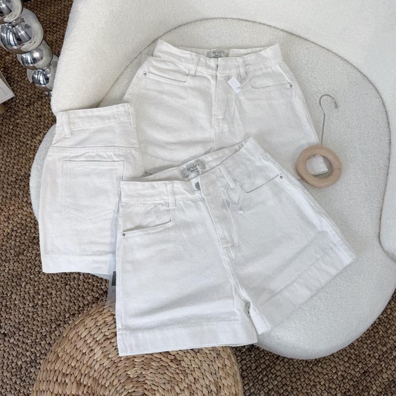 Quần short jean nữ Lin Boutique lưng cao tôn dáng