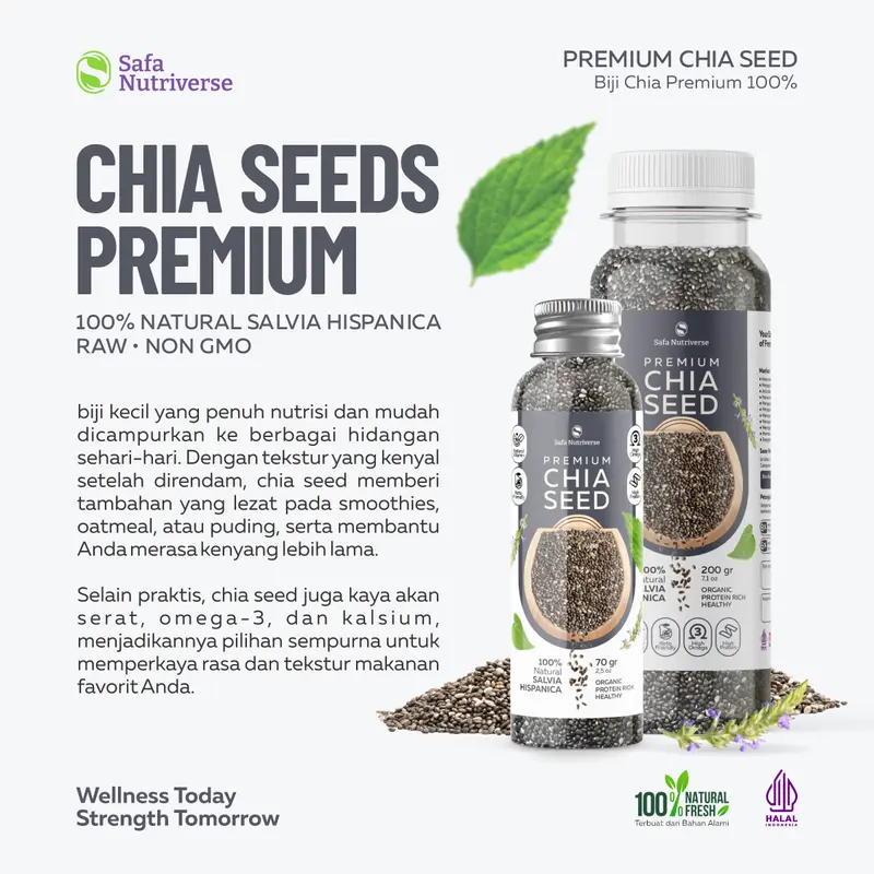 Black Chia Seed Premium Organik Meksiko Biji Chia Wijen Hitam Sesame 1
