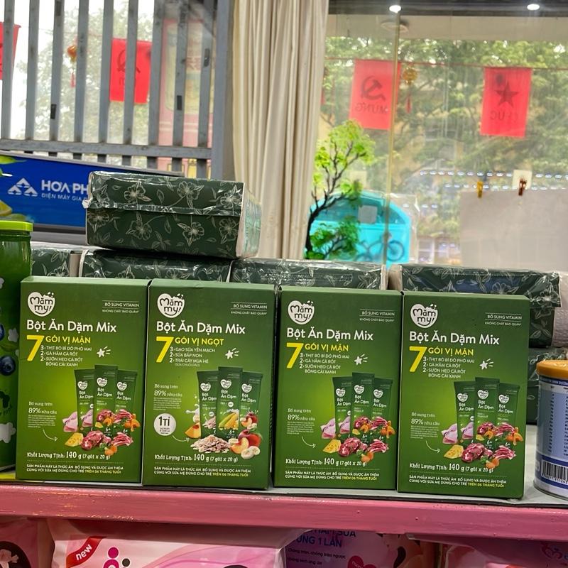 Bột ăn dặm mix 7 gói gia vị mặn cho bé