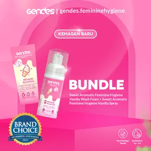 Bundling Gendes Sweet Aromatic Feminine Wash Foam vanilla dan Sweet Aromatic spray | Perawatan Area Kewanitaan  | Membantu Mengurangi Keputihan | Membantu Menghilangkan Aroma Tidak Sedap Pada Area Kewanitaan