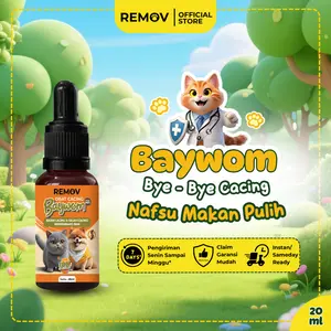 Remov Obat Cacing Premium Kucing Anjing Ampuh Atasi Segala Jenis Cacing Sampai Telurnya Pulihkan Nafsu Makan 20ml
