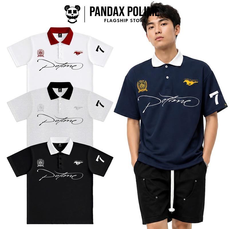Áo polo 310gsm clean fit thêu nổi áo thun cổ bẻ from rộng oversize nam nữ vải pcgen px pandax polime