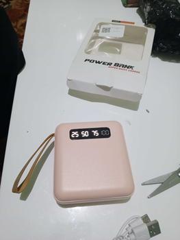 Product Review of 【COD】Hot Sale 20000mAh Mini Power Bank with 4 USB Ports Fast Charging and LED Display, Portable for iOS/Android Phone Charging - Power Bank Charger Pink (Free Shipping) from j**q j**q v**l 1