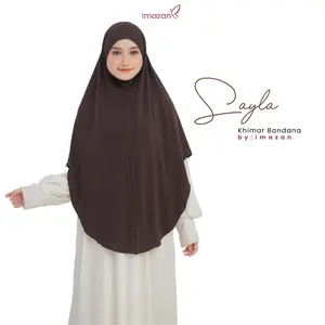IMAZAN Khimar Bandana Syar’i Jersey Korea Premium Khiban Malay Hijab Kekinian Sayla Series