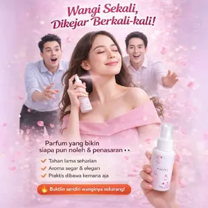 NAGITA Parfum Spray 60 ML Travel Size Bebas Semprot Wangi Mewah Tahan Lama Aroma Segar & Elegan Praktis Dibawa Kemana Aja