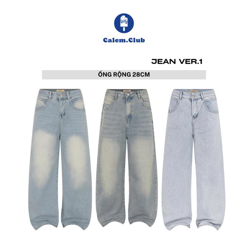 Calem Club - Quần Jeans Ống Suông Ver 1 nhiều màu tôn dáng form unisex nam nữ quần jean ống rộng